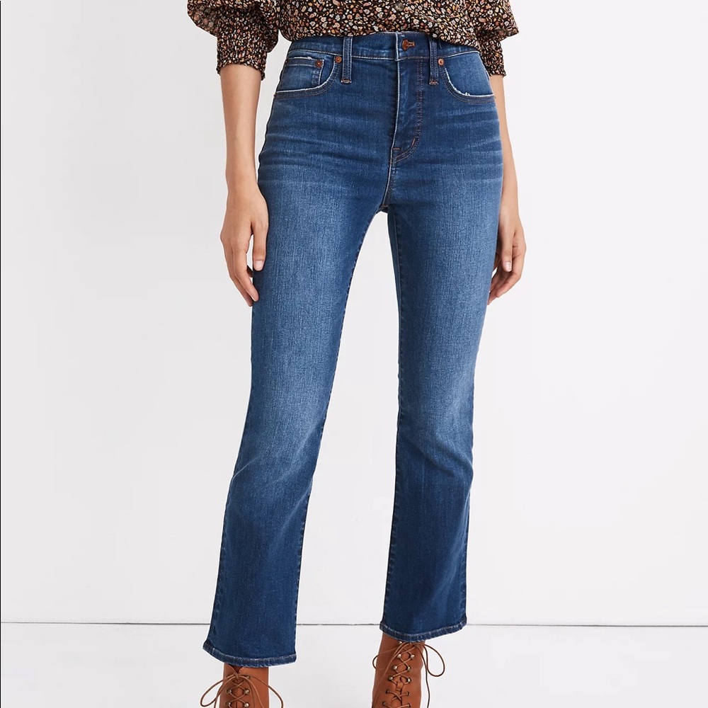 MADEWELL | Tall Cali Demi Boot Blue Denim Jeans